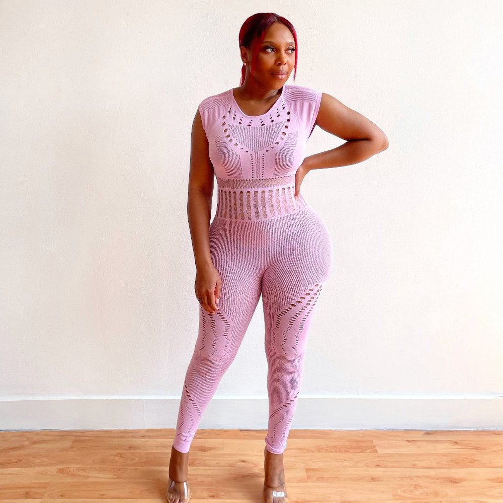Goddess Sleeveless Jumpsuit in Lavender
